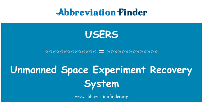 USERS: Unbemannte Raumfahrt Experiment Recovery-System