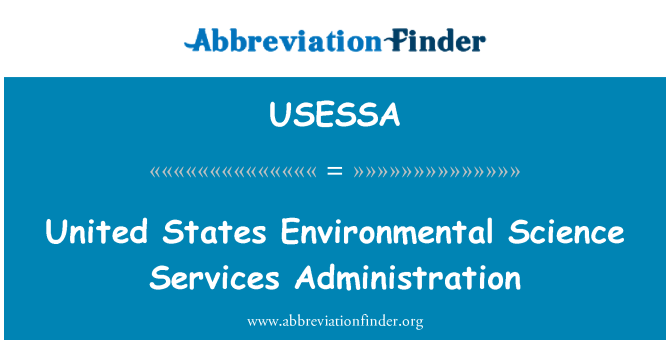 USESSA: Estats Units administració de serveis de Ciències ambientals