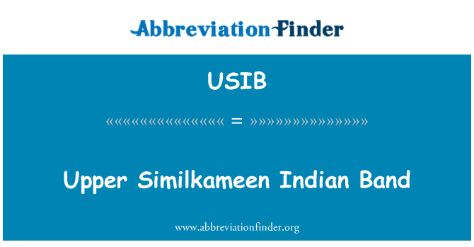 USIB: Horné Similkameene indickej Band