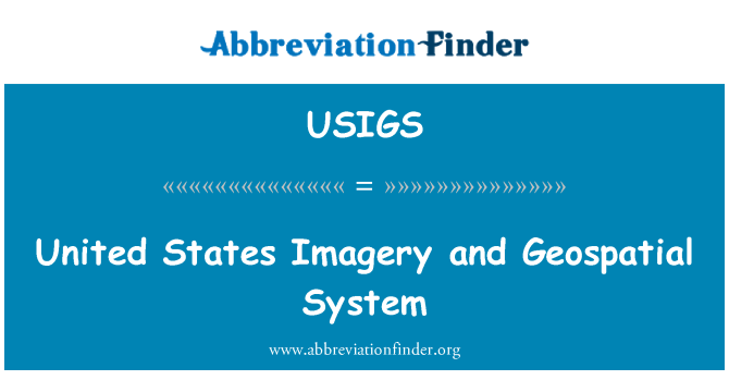 USIGS: Amerika Birleşik Devletleri görüntü ve jeo sistem