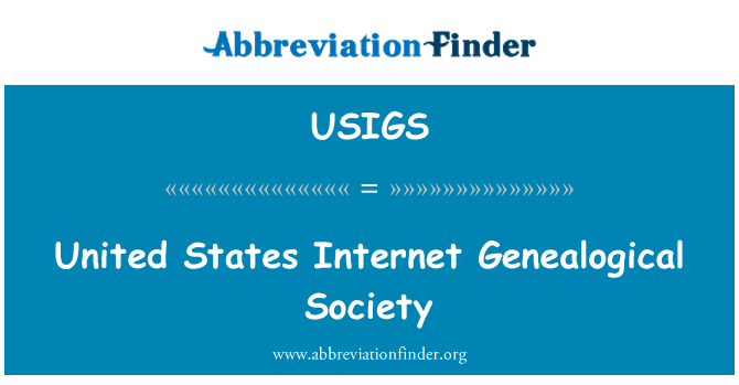 USIGS: США Интернет генеалогическое общество