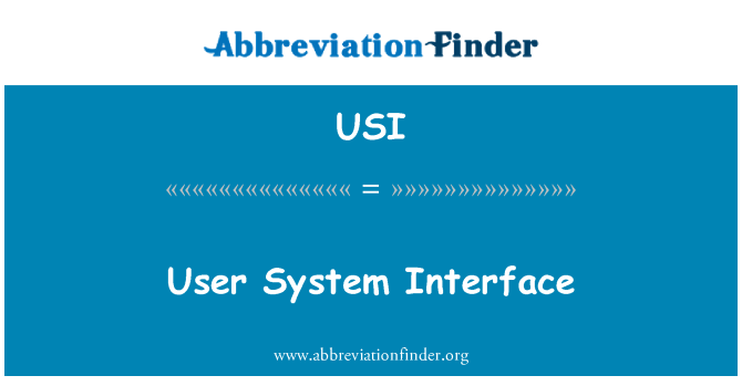 USI: رابط کاربری سیستم