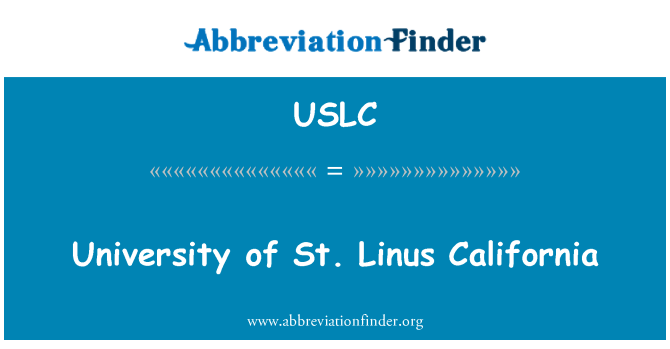 USLC: University of St. Linus Californien