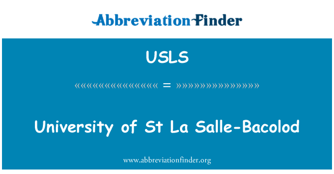 USLS: جامعة سانت La Salle-باكولود
