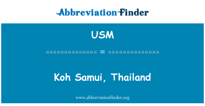 USM: Koh Samui, थाइलैंड