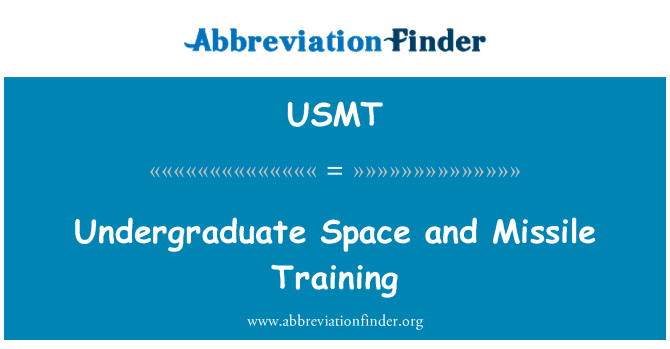 USMT: Grundstudium Raum und Raketen-Training