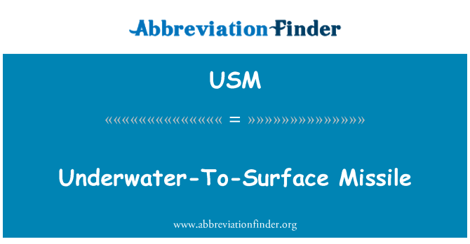 USM: Underwater-To-Surface Missile