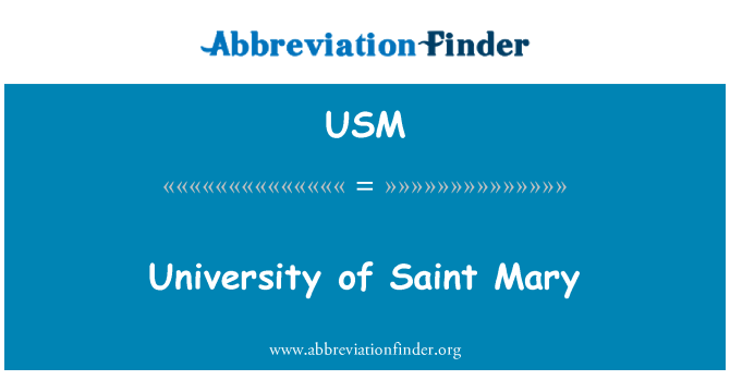 USM: Universiti Saint Mary