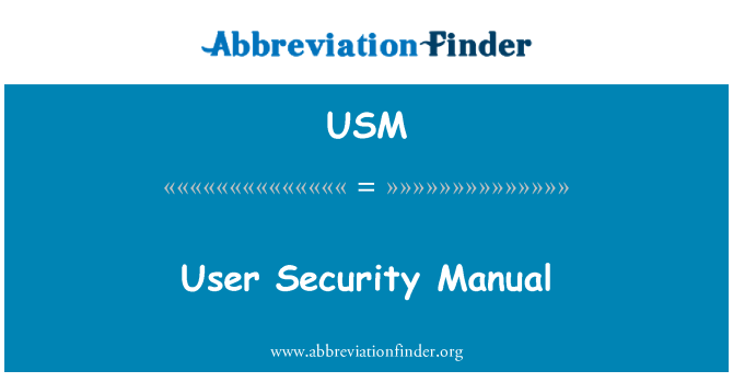 USM: امنیت کتابچه راهنمای کاربر