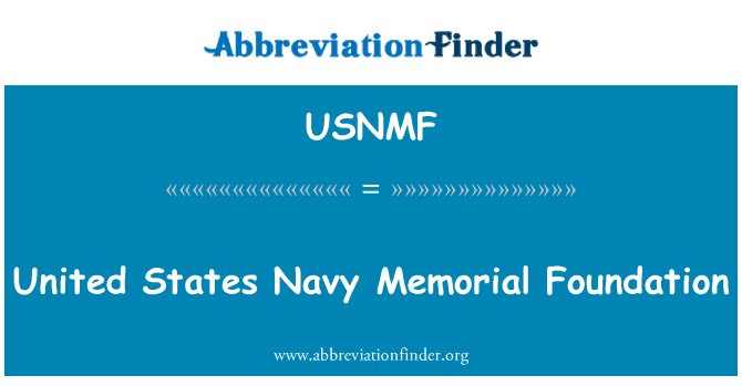 USNMF: USA námorníctvo Memorial Foundation