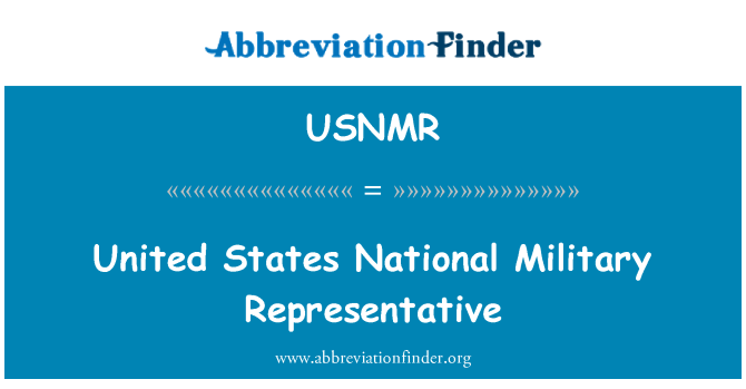 USNMR: Représentant militè yo nan Etazini nasyonal