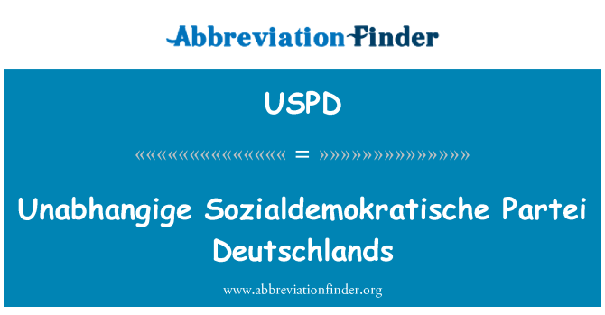 USPD: Unabhangige Sozialdemokratische situaciju Deutschlands
