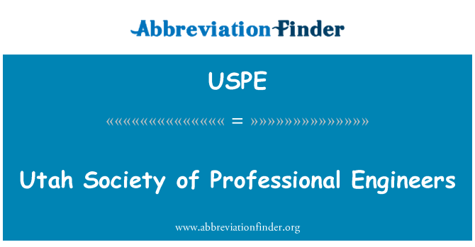 USPE: Utah Society of Professional Engineers