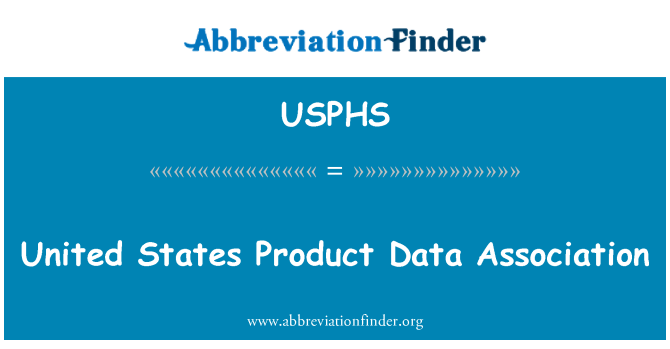 USPHS: Jungtinių Amerikos Valstijų produkto duomenų asociacija