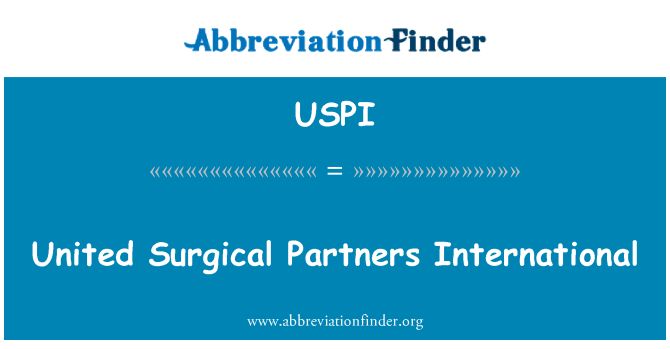 USPI: United Surgical Partners International