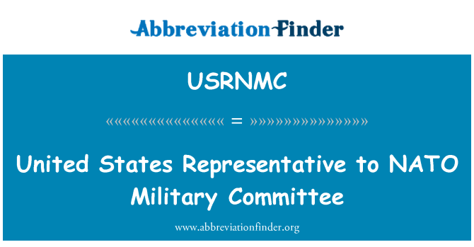 USRNMC: Yhdysvaltojen edustajan Naton sotilaskomitean
