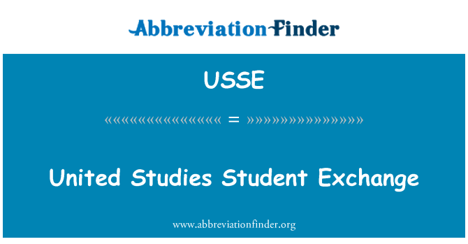 USSE: Ενωμένη μελέτες ανταλλαγής φοιτητών
