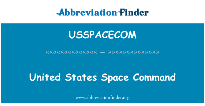 USSPACECOM: United States Space Command