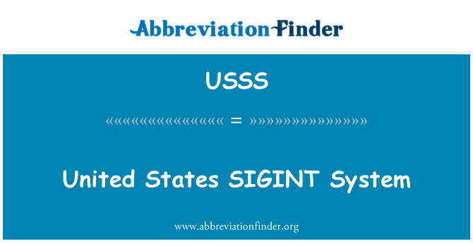 USSS: United States SIGINT System