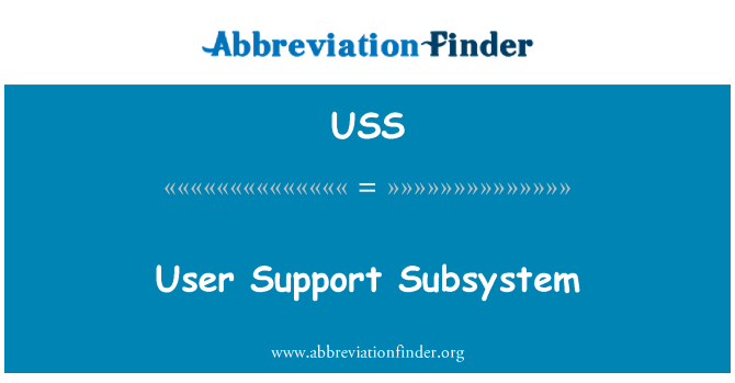 USS: صارف معاونت ذیلی نظام