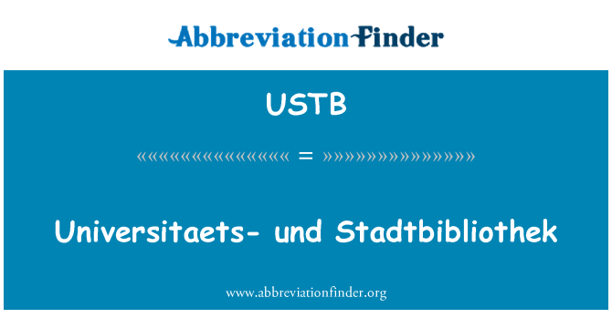 USTB: Universitaets-und Stadtbibliothek
