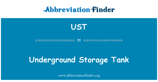 UST: Tangki simpanan bawah tanah