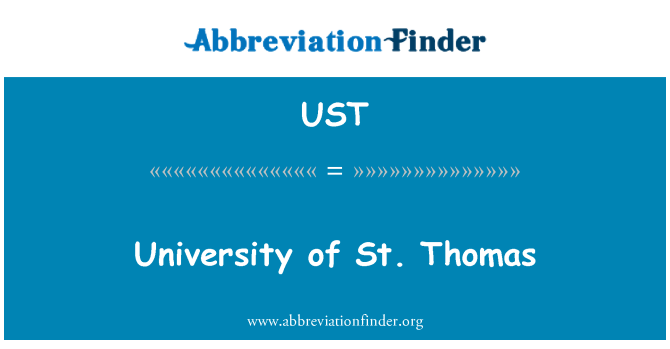 UST: University of St. Thomas