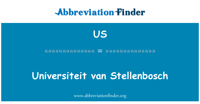 US: Стелленбошского университета Ван
