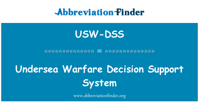 USW-DSS: Unterseeische Kriegsführung Decision Support-System