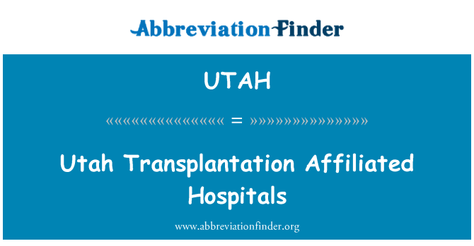 UTAH: Utah Transplantation liên kết bệnh viện