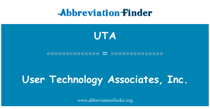 UTA: Uporabnik tehnologije Associates, Inc