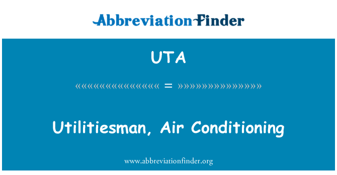 UTA: Utilitiesman, system cyflyru aer