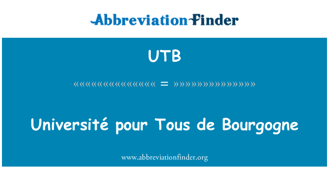 UTB: من أجل جامعة بورغون دي طوس