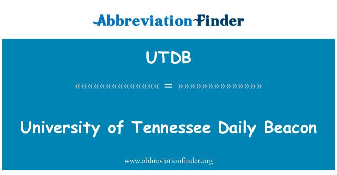 UTDB: University of Tennessee daglige Beacon