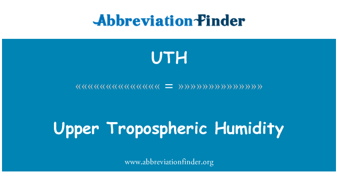 UTH: Horní troposférického vlhkost