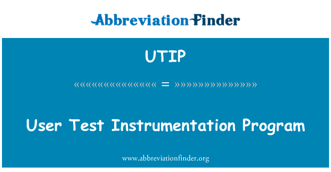 UTIP: 用户测试检测程序