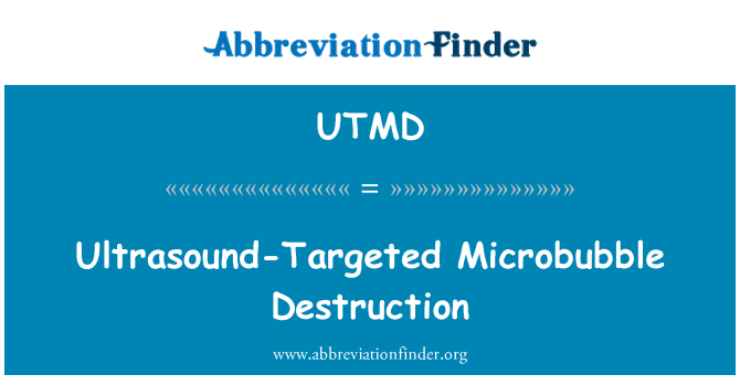 UTMD: Ltrason Ciblées Microbubble mouri