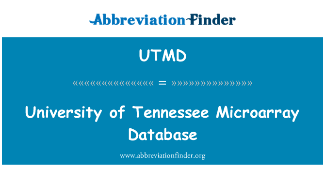 UTMD: Inivèsite Tennese Microarray de