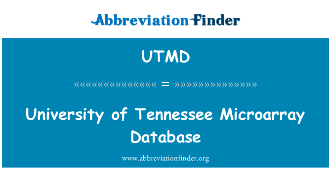 UTMD: University of Tennessee Microarray-Datenbank