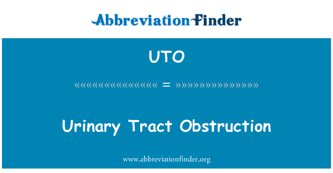 UTO: L-ostruzzjoni Urinary diġestiv