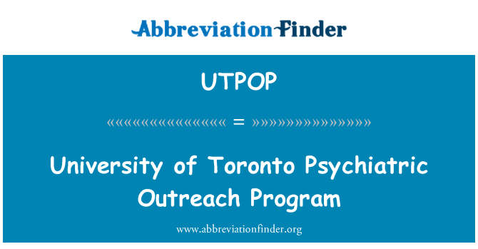 UTPOP: University of Toronto psykiatriske opsøgende Program