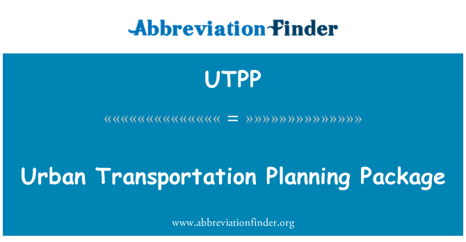 UTPP: Pakkett ta ' l-ippjanar tat-trasport urban