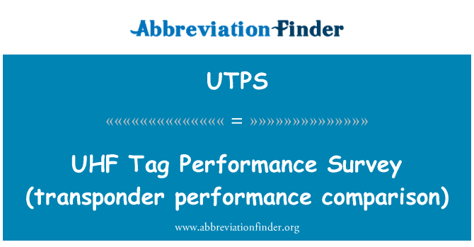 UTPS: UHF العلامة الأداء المسح (مقارنة أداء المستجيب)