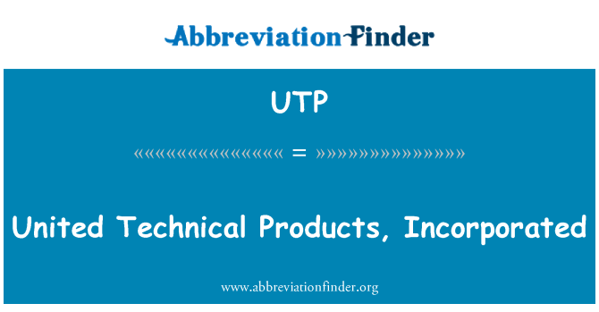 UTP: Unit prodotti tekniċi, inkorporat