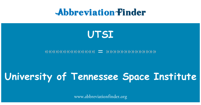 UTSI: University of Tennessee uzay Enstitüsü