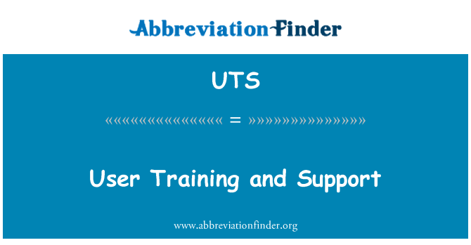 UTS: Taħriġ ta ' l-utent u l-appoġġ