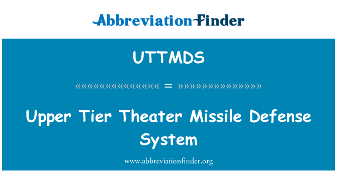 UTTMDS: Sistema difensiva tal-missili ta ' għolja indana Theatre