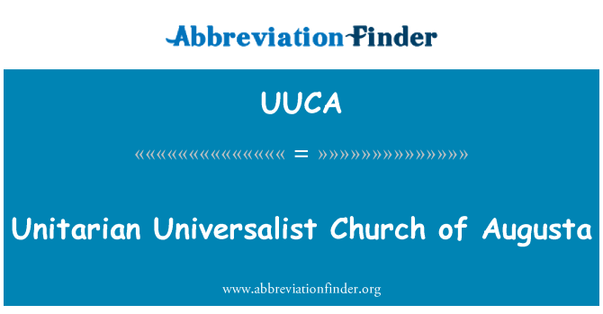 UUCA: Unitarian Universalist Nhà thờ của Augusta