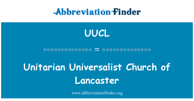 UUCL: Univerzalistično Unitarian Church of Lancaster