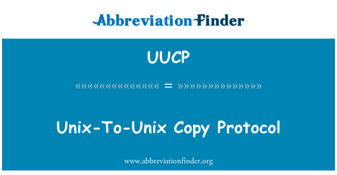 UUCP: Unix Unix Copy protokoll